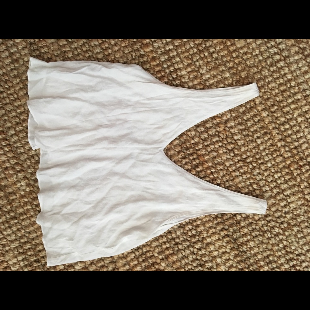 White open back Aritzia tank